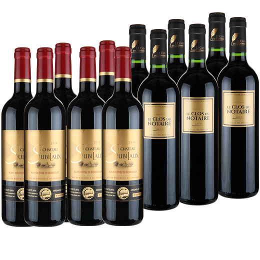 12 Fl. Probierpaket &raquo;Bordeaux vom rechten Ufer der Gironde&laquo; - Rotwein