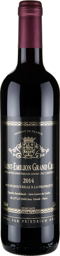2014 Saint Emilion Grand Cru Etiquette noir Rotwein