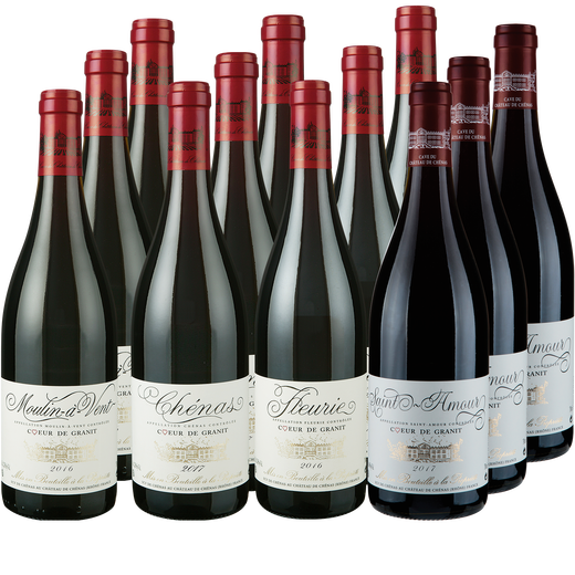 12 Fl. &raquo;Crus du Beaujolais&laquo; Cave du Ch&acirc;teau de Ch&eacute;nas