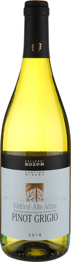 2018 Pinot Grigio - bianco S&uuml;dtirol Cantina Bolzano - Bozen - Wei&szlig;wein, trocken